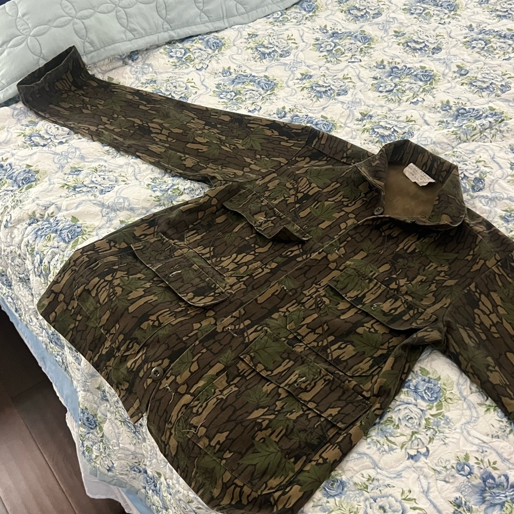 Men's Vintage Trebark Camouflage Field Jacket Size Small